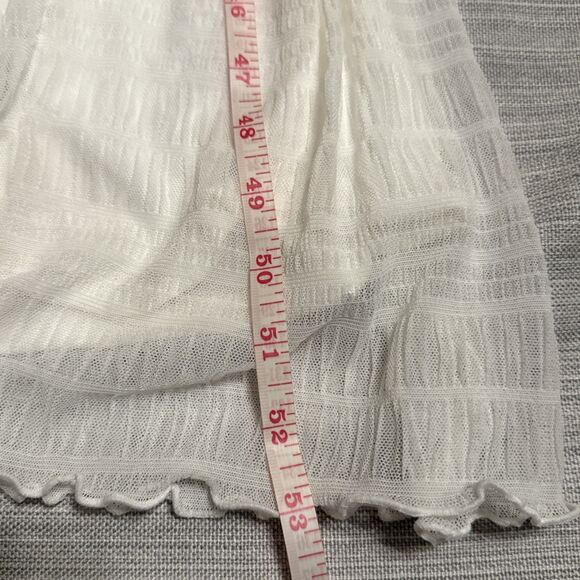 Max Studio Ivory Dress Women Sz S Smocked Tiered Maxi  Boho-Chic Fairy NWT - Picture 12 of 12